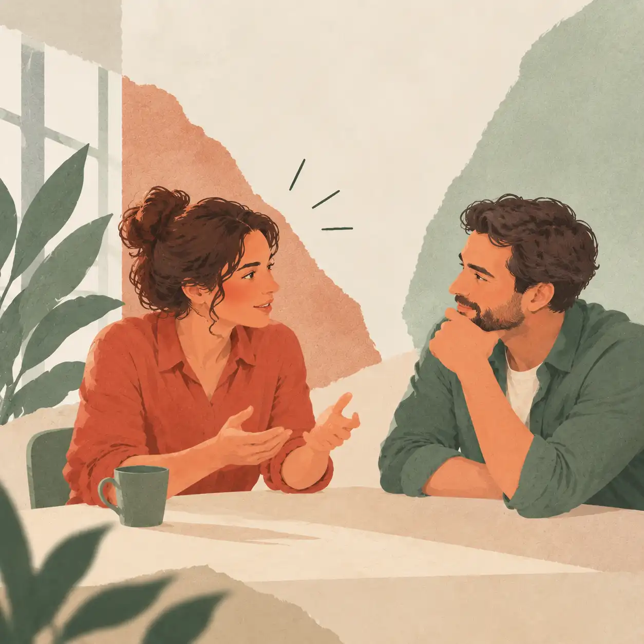 groep collega's in gesprek tijdens een teamoverleg