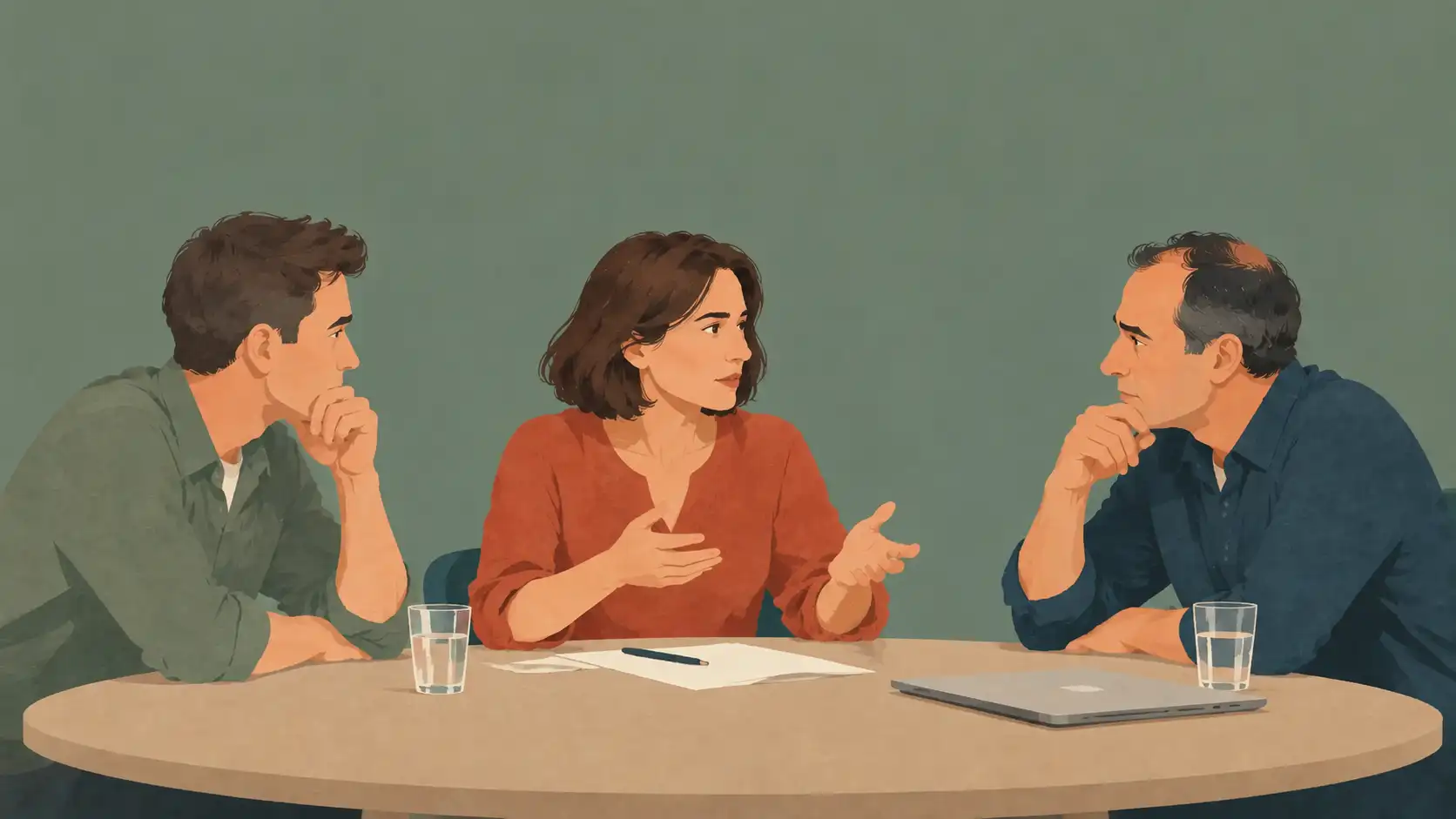 twee koffiekoppen op een kantinetafel bij het raam
